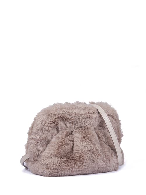 THEMOIRè POCHETTE GEA FUR IN POLIESTERE TAUPE THE MOIRè | TMFW24GF97